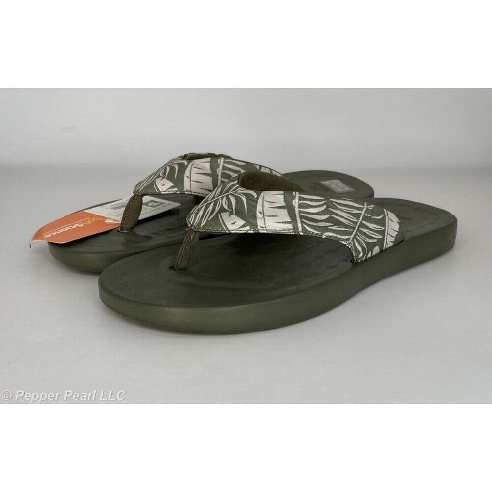 FLIP FLOP Thong Sandals Men's Size 9 Sage Soft Science Waterfall Palm